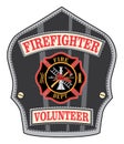 Firefighter Volunteer Badge Royalty Free Stock Photo